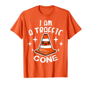 I Am A Traffic Cone Orange Lazy Easy Costume Halloween T-Shirt