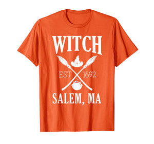 Funny Halloween Witch Salem Tshirt Broom Cauldrom Witch Hat
