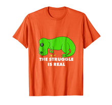 Load image into Gallery viewer, Funny T Rex T Shirt - The Struggle is Real T-Rex Tee
