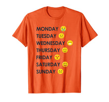 Load image into Gallery viewer, Emoji Emoticons Days of the Week T-shirt Great Gift Shirt
