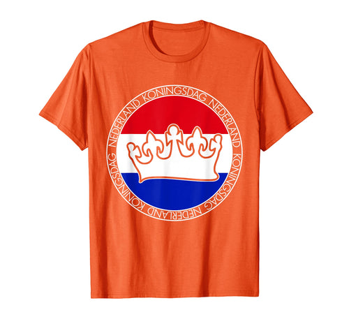 Kings Day Netherlands T-Shirt I Holland Flag With King Crown