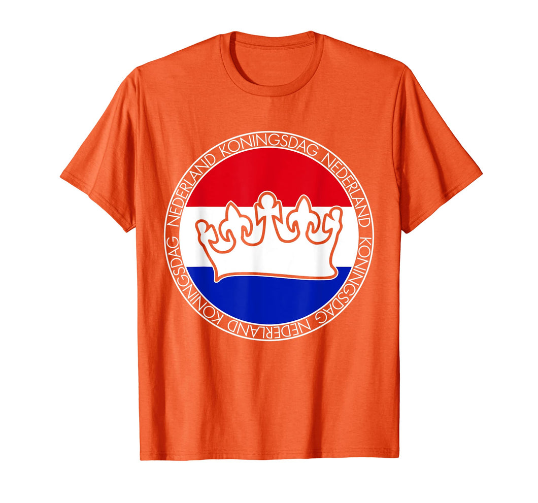 Kings Day Netherlands T-Shirt I Holland Flag With King Crown