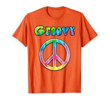 Load image into Gallery viewer, Groovy 70&#39;s Retro Vintage Tie Dye Hippie Peace Sign T-Shirt
