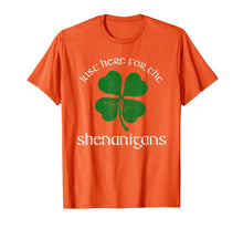 Load image into Gallery viewer, Just Here For The Shenanigans St Patrick&#39;s Day Funny T-Shirt-1567668
