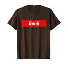 Load image into Gallery viewer, Benji Name Red Box Logo Family Reunion Funny T-Shirt
