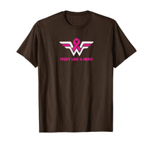 Load image into Gallery viewer, Fight Like a Hero -Breast Cancer Awareness -Hope Pink Ribbon T-Shirt
