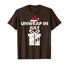 Load image into Gallery viewer, Christmas Pregnancy Announcement Gifts Unwrap In July T-Shirt
