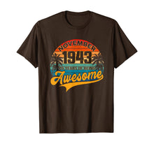 Load image into Gallery viewer, Vintage Retro November 1943 76th Birthday Gifts 76 Years Old T-Shirt
