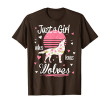 Load image into Gallery viewer, Wolf Shirt. Just A Girl Who Loves Wolves T-Shirt
