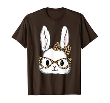 Load image into Gallery viewer, Bunny Rabbit Glasses Leopard Print Easter T-Shirt T-Shirt-192077
