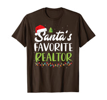 Load image into Gallery viewer, Funny Santa's Favorite Realtor Christmas Santa Hat Light  T-Shirt
