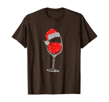 Load image into Gallery viewer, Wine Glasses Santa Hat Christmas Tee Funny Wine Lover Gifts T-Shirt
