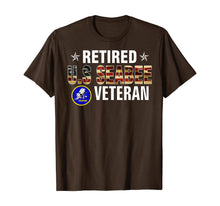 Load image into Gallery viewer, Vintege Retired US Seabee Veteran American Flag Cool Gift T-Shirt
