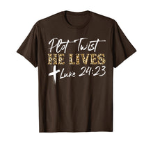 Load image into Gallery viewer, Plot Twist He Lives Jesus Is Alive Luke 24 Easter leopard T-Shirt-529758
