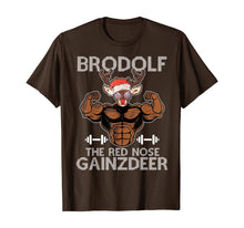 Load image into Gallery viewer, Brodolf The Red Nose Gainzdeer Tee Merry Liftmas Christmas T-Shirt
