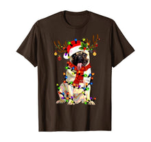 Load image into Gallery viewer, Funny Pug Dog Christmas Tee Reindeer Christmas Lights Pajama T-Shirt
