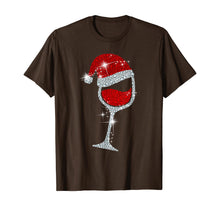 Load image into Gallery viewer, Wine Glasses Santa Hat Christmas Tee Funny Wine Lover Gift T-Shirt
