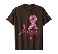 Load image into Gallery viewer, Hope Breast Cancer Awareness Shirt Pink Flowers Ribbon

