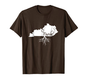 Kentucky Roots Nurse State Map KY Home Love Pride T Shirt