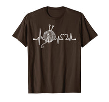 Load image into Gallery viewer, Knit &amp; Crochet Heartbeat T-Shirt Funny Knitting Gift
