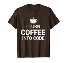 Load image into Gallery viewer, Programmer Coffee Into Code Coding T-Shirt
