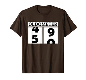 Mens Funny Oldometer 50th Birthday Counting Shirt