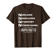 Load image into Gallery viewer, Melanin Education Passport These Hands Black People T Shirt
