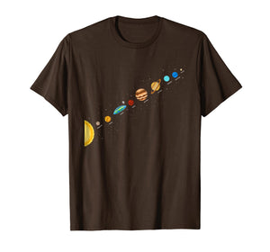 Flat Earth Believers Solar System View T-Shirt