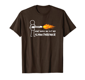 Flamethrower Shirt Stick Figure Man Flame Thrower Men Boys