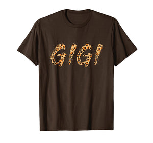 Gigi T-shirt grandma Gift Gigi shirt Womens Animal Print Tee