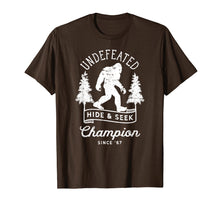 Load image into Gallery viewer, Bigfoot Undefeated Hide and Seek Champion Distressed T-Shirt
