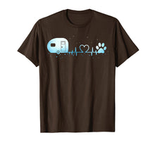Load image into Gallery viewer, camping car lover heartbeat dog paws gift T shirt
