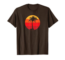Load image into Gallery viewer, Pacific Ocean Beach Palm Tree Sun Retro Vintage T-Shirt
