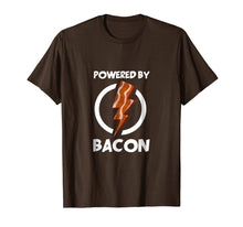 Load image into Gallery viewer, Powered by Bacon T-Shirt Funny Bacon Lovers Shirt Tee Gifts
