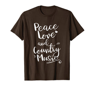 Peace Love Country Music Shirt Mens Womens Kids
