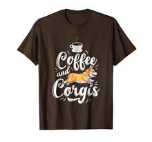 Load image into Gallery viewer, Coffee and Corgis T shirt Welsh Corgi Kids Boys Dog Lover
