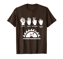 Load image into Gallery viewer, Rock Paper Scissors Table Saw Funny Carpenter T-Shirt
