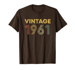 58th Birthday Gift Idea Vintage 1961 T-Shirt Men Women