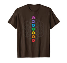 Load image into Gallery viewer, Chakras Shirt Yoga Meditation Sacred Geometry
