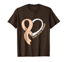 Load image into Gallery viewer, Heart Ribbon Uterine Cancer Awareness T-Shirt
