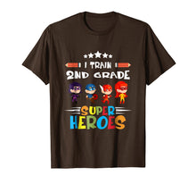 Load image into Gallery viewer, I Train 2nd Grade Super Heroes Teacher Team Gift T Shirt
