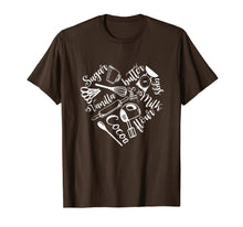 Load image into Gallery viewer, Baking Ingredients And Utensils Heart T-Shirt
