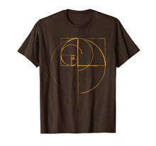 Load image into Gallery viewer, fibonacci golden ratio circle t shirt
