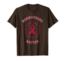 Load image into Gallery viewer, MAMMOGRAMS MATTER BREAST CANCER AWARENESS PINK RIBBON SHIRT
