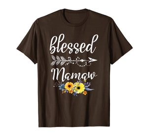 Funny Blessed To Be Called Mamaw Flower T-Shirt Gift