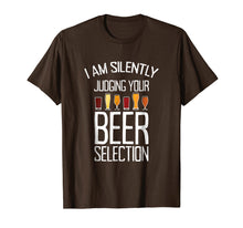 Load image into Gallery viewer, Funny Craft Beer Drinking Tshirt Silently Judging Beer Snob
