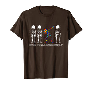 Its OK To Be A Little Different Skeleton Dabbing Gift Shirt
