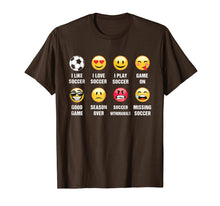 Load image into Gallery viewer, I Love Soccer Shirt Emojis Emoticons Funny Graphic Shirt
