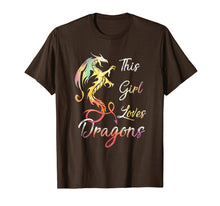 Load image into Gallery viewer, Cute Girls Clothing - This Girl Loves Dragons Fun T shirt
