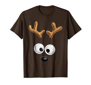 Matching Family Christmas Reindeer Face Shirt for Kids
